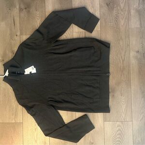 Banana Republic Black Zip-Up Knit Sweater